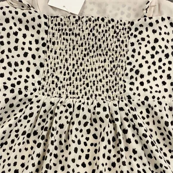 Lola Grace Womens Adjustable Strap Patterned Mini Dress-Ivory-Medium-NWT - Picture 8 of 8